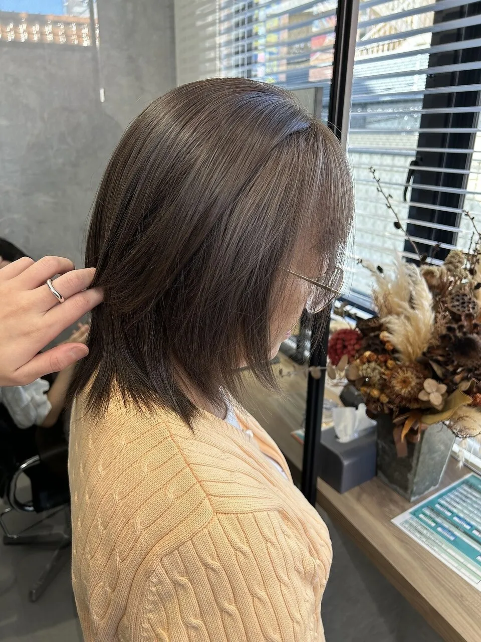 白髪ぼかしアッシュグレー